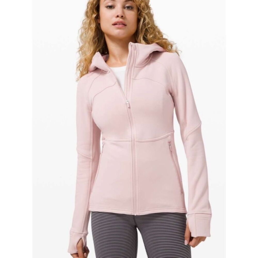 Lululemon Fleece Flurry Jacket Hoodie Full Zip Pink Womens 8